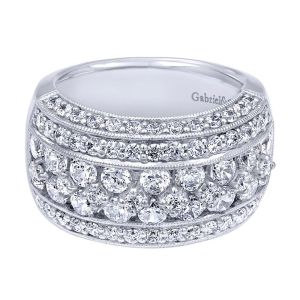 Gabriel Fashion 14 Karat Victorian Ladies' Ring LR5606W44JJ