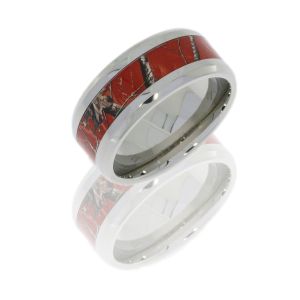 Lashbrook 8B14/RTAPRED POLISH Camo Wedding Ring or Band