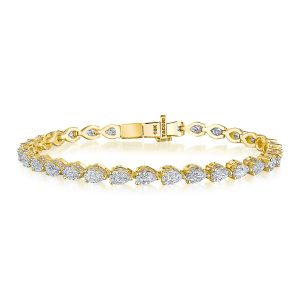 Tacori Classic Crescent RoyalT Diamond 18K Tennis Bracelet FB665Y65