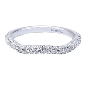 Gabriel 14 Karat Contemporary Wedding Band WB10456W44JJ