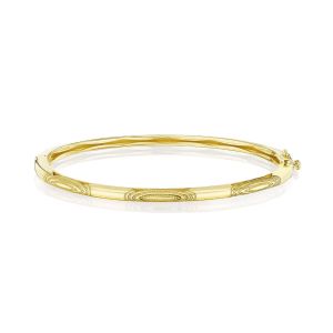 Tacori 18K Crescent Eclipse Pulse Milgrain Bangle FB842Y