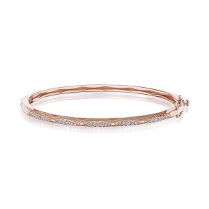 Tacori 18K Crescent Eclipse Bangle Single Row Diamond FB847PK