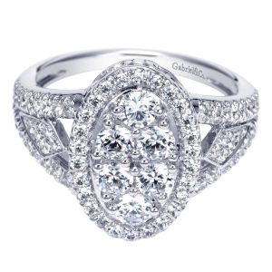 Gabriel Fashion 14 Karat Clustered Diamonds Ladies' Ring LR6670W44JJ