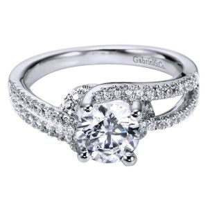 Gabriel 14 Karat Contemporary Engagement Ring ER6356W44JJ