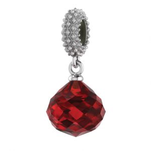 JLo Collection Endless Jewelry Ruby Mysterious Drop Sterling Silver Charm 3301-3