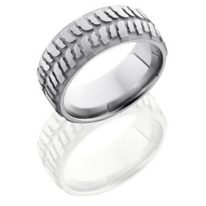 Lashbrook 9DMUD Sand-Satin Titanium Wedding Ring or Band