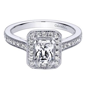 Gabriel 14 Karat Victorian Engagement Ring ER9334W44JJ