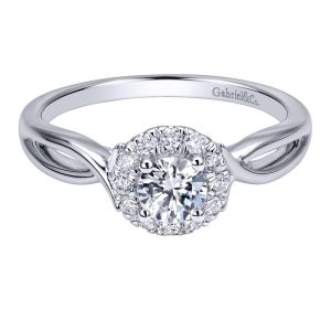 Gabriel 14 Karat Contemporary Engagement Ring ER911778R0W44JJ