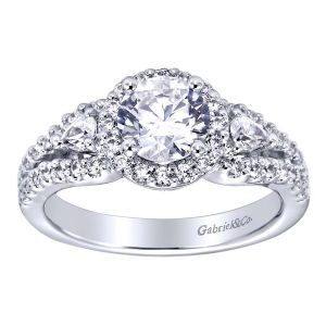 Gabriel 14 Karat Contemporary Engagement Ring ER5791W44JJ