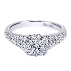 Gabriel 14 Karat Contemporary Engagement Ring ER910156W44JJ