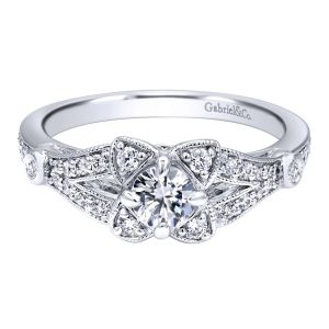 Gabriel 14 Karat Victorian Engagement Ring ER910220W44JJ
