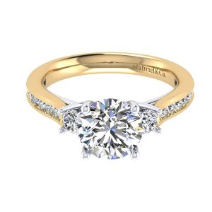 Gabriel 14 Karat Contemporary Engagement Ring ER7476M44JJ