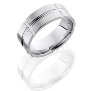 Lashbrook CC8F11V6SEG Satin- Polish Cobalt Chrome Wedding Ring or Band