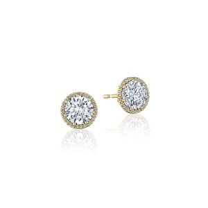 Tacori Bloom Diamond Stud Earrings 18k FE67065Y