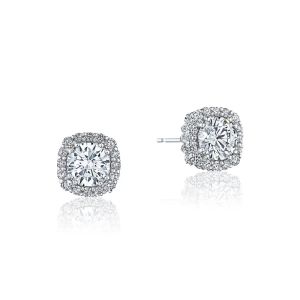 Tacori Full Bloom Diamond Stud Earrings 18k FE803CU5