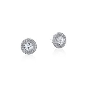 Tacori Double Bloom Diamond Earrings 18k FE810RD65