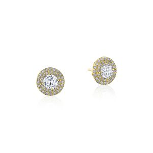Tacori Double Bloom Diamond Earrings 18k FE810RD65Y