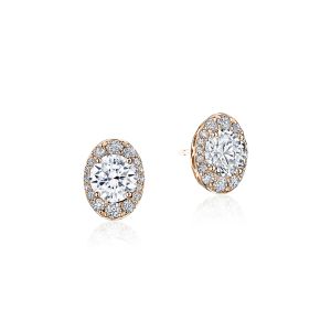 Tacori Oval Bloom Diamond Earrings 18k FE811RDOV5PK