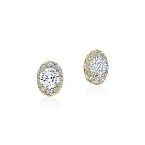 Tacori Oval Bloom Diamond Earrings 18k FE811RDOV5Y