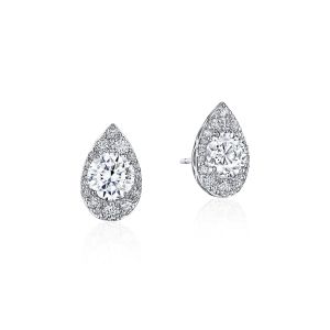 Tacori Pear Bloom Diamond Earrings FE811RDPS5PLT Platinum 