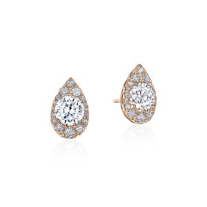 Tacori Pear Bloom Diamond Earrings 18k FE811RDPS65PK