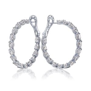 Tacori Diamond Hoop Earrings 18k FE812
