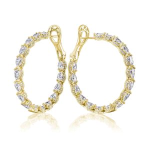 Tacori Diamond Hoop Earrings 18k FE812Y