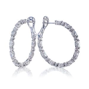 Tacori Diamond Hoop Earrings 18k FE813