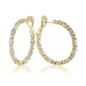 Tacori Diamond Hoop Earrings 18k FE813Y