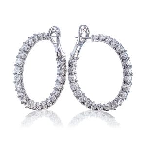 Tacori Diamond Hoop Earrings 18k FE815