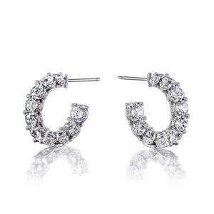 Tacori Diamond Huggie Earrings 18k FE817