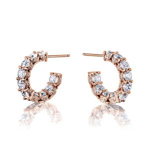 Tacori Diamond Huggie Earrings 18k FE817PK