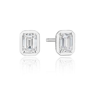 Tacori Allure Emerald Diamond Stud Earring FE823EC55X4LD