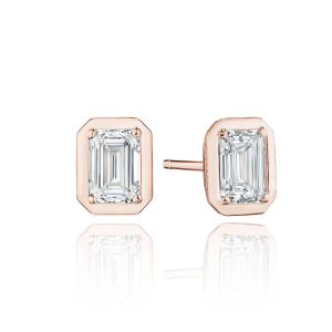 Tacori Allure Emerald Diamond Stud Earring FE823EC65X45LDPK
