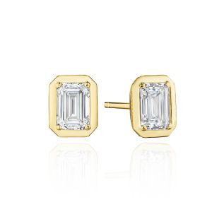 Tacori Allure Emerald Diamond Stud Earring FE823EC65X45LDY