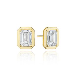 Tacori Allure Emerald Diamond Stud Earring FE823EC85X6LDY