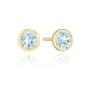 Tacori Allure Round Sky Blue Topaz Stud Earring FE823RD5BTY