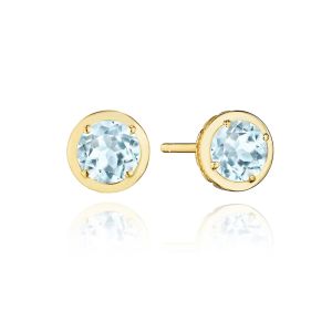 Tacori Allure Round Sky Blue Topaz Stud Earring FE823RD5BTY