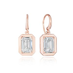 Tacori Allure Emerald Diamond French Wire Earring FE824EC85X6LDPK