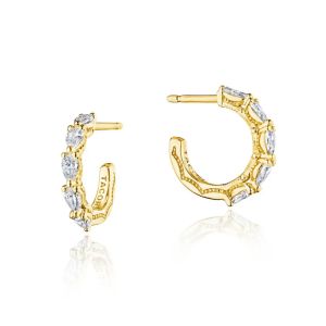 Tacori Stilla Small Hoop Earrings in 18k Yellow Gold FE827Y