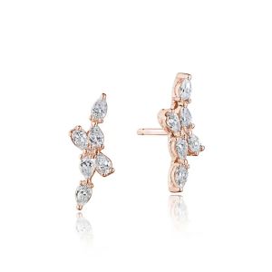 Tacori Stilla Pear Diamond Earrings in 18k Rose Gold FE829PK