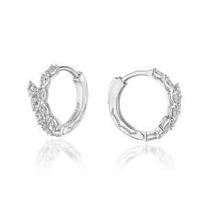 Tacori Stilla Medium Hoop Pear Diamond Earrings FE831