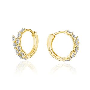 Tacori Stilla Medium Hoop Pear Diamond Earrings FE831Y