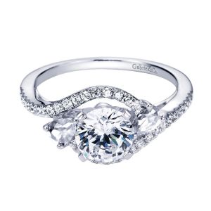 Gabriel 14 Karat Contemporary Engagement Ring ER5331W44JJ