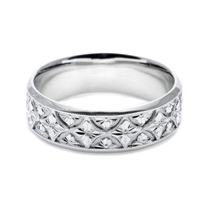 Tacori 18 Karat Hand Engraved Wedding Band HT2389