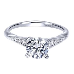 Gabriel 14 Karat Victorian Engagement Ring ER11750R4W44JJ