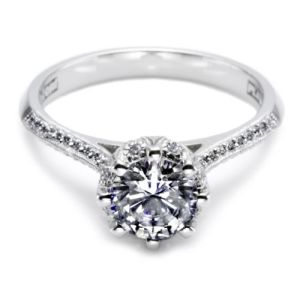 Tacori Platinum Solitaire Engagement Ring 2504RDP65