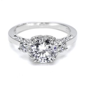 Tacori Platinum Dantela Engagement Ring 2623RDPT