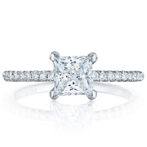 HT254515PR55 Platinum Tacori Petite Crescent Engagement Ring