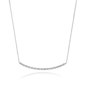 FN67517 Tacori 18k White Gold Pear Diamond Necklace